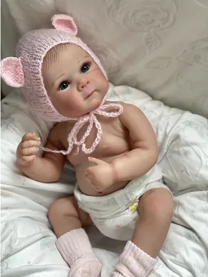 Obrázok produktu pre 45 cm Reborn Bettie silikónové telo, reálne vyzerajúca reborn bábika, novorodenecká veľkosť, ručne maľovaná, viac vrstiev s viditeľnými žilami