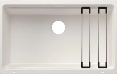 Produktbild von BLANCO ETAGON 700-U für Farbige Komponenten Einbauspüle SILGRANIT weiß ab 80 cm ohne Ablauffernbedienung, mit Zubehör - inkl.