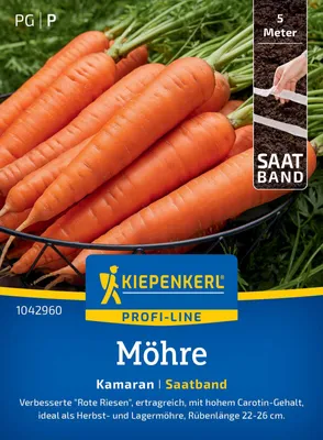Produktbild von Kiepenkerl Profi-Line Saatgut Möhren Kamaran F1 Saatband für ca. 1,25 – 1,5 m²