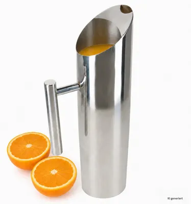 Produktbild von Pascal Wasserkrug 1,5L Edelstahl mit Henkel Saftkrug Limokanne Karaffe