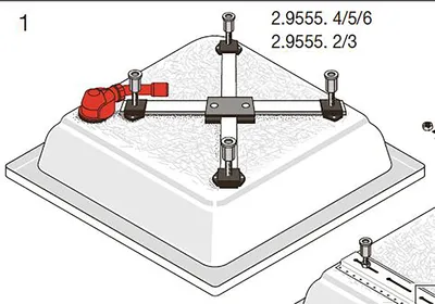 Produktbild von LAUFEN H2955520000001 Duschwannenfuss Höhe 125-185