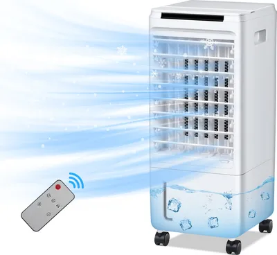 Produktbild von Puluomis  3-in-1 Luftkühler Ventilator mit Wasserkühlung, Verdunstungskühler, Mobile Klimageräte mit 7H Timer, 7L
