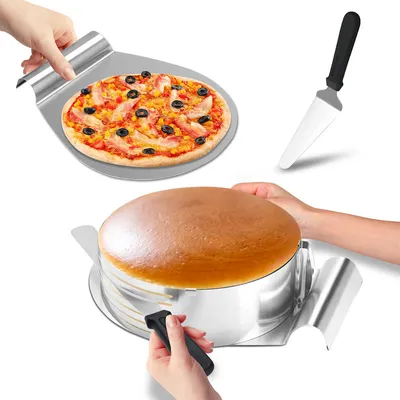 Produktbild von TolleTour Torten Set Tortenboden-Schneidhilfe Ø23 / 30 cm, Torten-Set mit Tortenmesser & Tortenhebeboden 4tlg