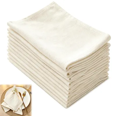 Produktbild von Solidchoice – Set mit 12 waschbaren Stoffservietten, 40 x 40 cm