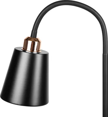 Produktbild von MasterLED Stehlampe E27 schwarz-gold mit Schwanenhals 145 cm Koko