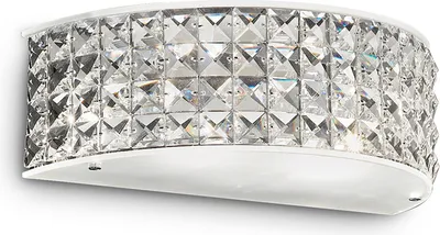 Obrázek produktu pro Moderní nástěnné svítidlo Roma Metal-Crystal Chrome 2 světla 3W 3000K teplé světlo
