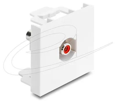 Immagine prodotto di Modulo Easy 45 con presa RCA rossa/bianca per cavi audio