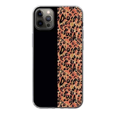 Produktbild von MuchoWow® Handyhülle Schutzhülle Hülle für iPhone 13 Pro Max Pantherdruck - Gold - Schwarz Silikon Softcase Handy Hülle - Mobiltelefon