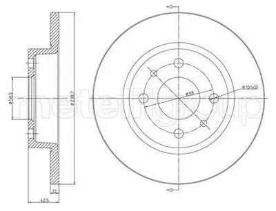 Produktbild von METELLI Bremsscheibe Vorne für BMW 3 Limousine (E30) 260,0mm 23-0123