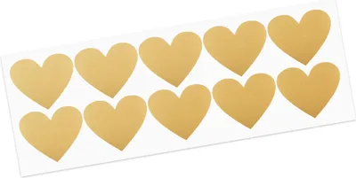 Produktbild von Rubbelaufkleber HERZEN 60x70mm GOLD x10