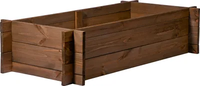 Produktbild von dobar Steck-Hochbeet Massivholz Gr. M., Dunkelbraun 117x58,5x27,5 cm