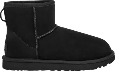 A single black UGG boot is shown against a white background.