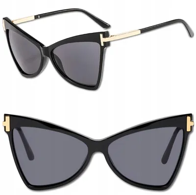 Produktbild von EdiBazzar 5904555959606 Damen Sonnenbrille Katzenaugenform Schwarz UV400