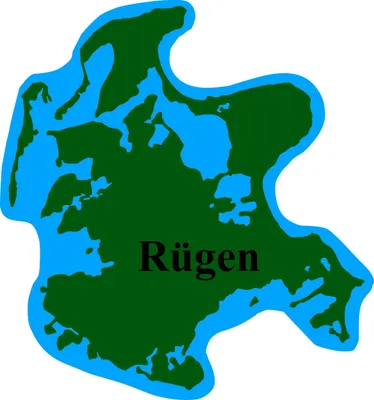 Produktbild von Aufkleber Rügen Landkontur 90 x 85 mm