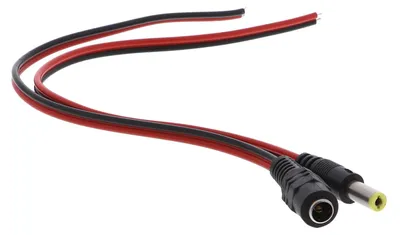 Produktbild von DC Anschlusskabel mit Stecker / Buchse 5,5mm x 1,7mm 22AWG