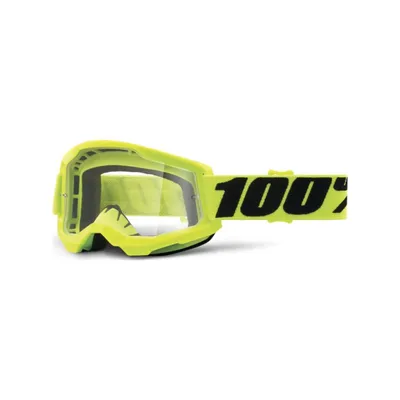 Produktbild von 100% Strata 2 Clear Motocross Brille, gelb/schwarz, Einheitsgröße