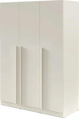 Produktbild von Furniture24 Kleiderschrank Braga Br2K 3 Türiger Drehtürenschrank 150 X 210 X 60 Cm - Kaschmir