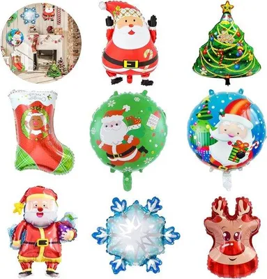 Immagine prodotto di Palline decorative natalizie - 8 pezzi, pupazzo di neve, renna, albero di Natale