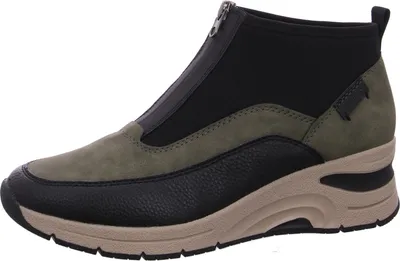 Produktbild von Rieker Damen Stiefelette High Top Sneaker Reißverschluss lose Einlagen N9362, Größe:40 EU, Farbe:Grün
