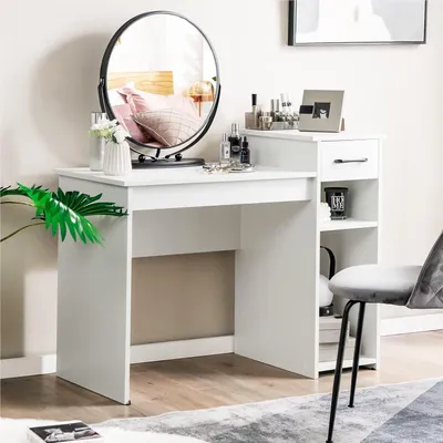 Obrázok produktu pre Písací stôl - Počítačový stôl - Pracovný stôl - Študentský stôl - Písací stôl s zásuvkou - Moderný, elegantný dizajn - Odolná MDF doska