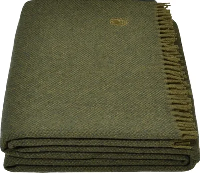 Produktbild von Zoeppritz Schurwolle Plaid mit Fransen Must Relax Farbe forest Größe 130x190