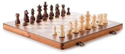 Produktbild von Solidchoice – 2-in-1 Schachset aus Holz, professionelle Qualität