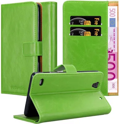 Produktbild von Cadorabo Hülle für Sony Xperia C4 Schutzhülle in Grün Handyhülle Book Tasche Case Etui Luxury