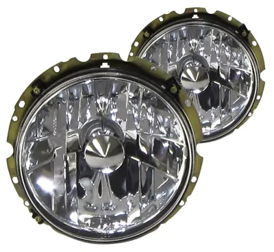 Für VW Golf 1 + Carbio Klarglas Chrom Scheinwerfer LINKS + RECHTS in der Farbe Chrom von Jom Car-Parts GmbH