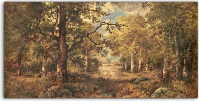 Produktbild von Coloray Acrylbild 120x60  Wandbild Acrylbilder Kunstdruck Bild Herbst Wald Landschafts