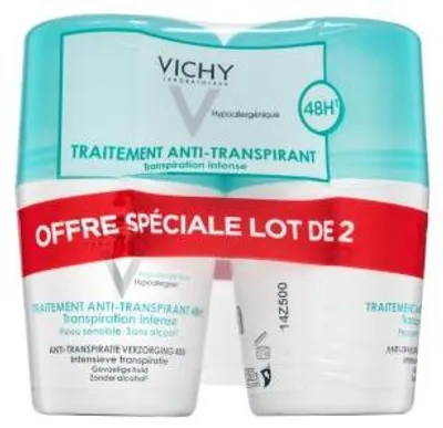 Image de Déodorant anti-transpirant intensif 48 h Vichy en roll-on, 2 x 50 ml