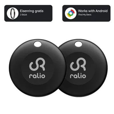 Produktbild von Bluetooth Tracker Android, Smart Tag kompatibel mit Google Find My Device, GPS Tracker ohne Abo für Schlüssel, Geldbörse, Tasche, Rucksack, Fahrrad
