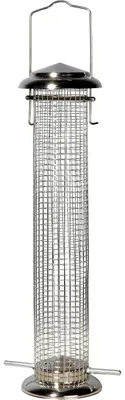 Immagine prodotto di Gabbia per uccelli grande con rete per polli - Acciaio inossidabile - 9,5 x 39 cm