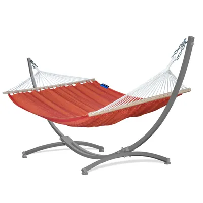 Produktbild von Potenza Outdoor Hängematte mit Gestell für 2 Personen I 100% Baumwolle Medelin Stabhängematte 215x140, 160kg I Hängemattengestell 220kg, wetterfest