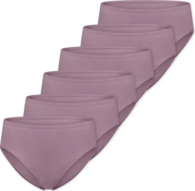 Image de Schiesser, lot de 6 culottes pour femmes, modèle Essentials, couleur mauve, taille 44