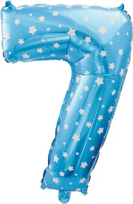 Image de Chiffres gonflables '7' bleu 61 cm