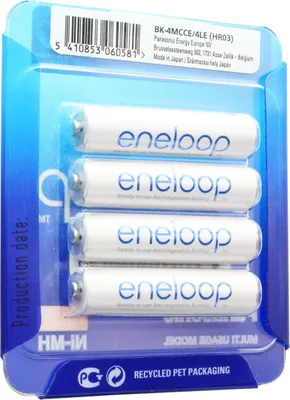 Produktbild von Panasonic eneloop Standard (ehem. Sanyo eneloop Standard) Akku Micro AAA HR-4UTGA 800mAh 4er Pack