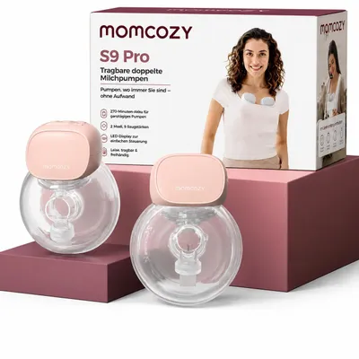 Image de Tire-lait électrique portable Momcozy S9 Pro (version améliorée), tire-lait mains libres avec une autonomie maximale et un écran LED, tire-lait électrique