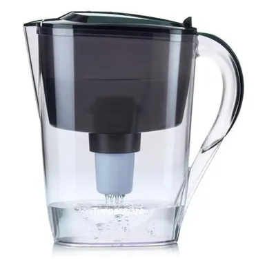 Produktbild von Trinkflasche Tupperware Pure & Serve Wasserfilter-Kanne 2,6 L schwarz mit Granulat
