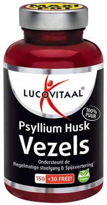 Productafbeelding van Lucovitaal Psyllium Husk Vezels 180 capsules