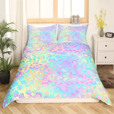 Immagine prodotto di Set di lenzuola leopardate, 135x200 cm, 2 pezzi, in microfibra, multicolore