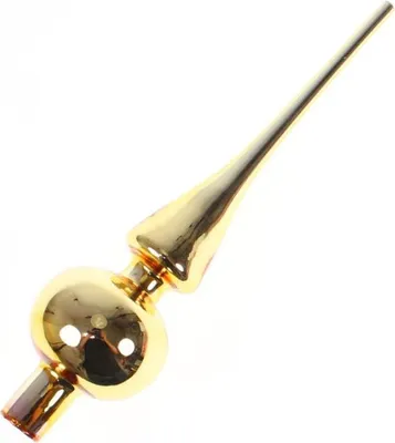 Produktbild von Baumspitze Christbaum Glas 24,5cm Weihnachtsbaum Topping Tannenbaum Baumschmuck gold