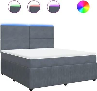 Obrázok produktu pre vidaXL Boxspring posteľ s matracom Dark Grey 180x200 cm Velvet