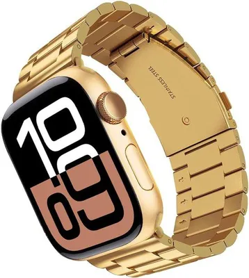 Productafbeelding van Roestvrijstalen Horlogebandje voor Apple Watch 49 mm, 45 mm, 44 mm, 42 mm, 41 mm, 40 mm, 38 mm - Verstelbaar Sportband voor iWatch Serie