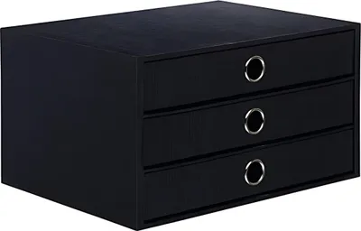 Produktbild von Rössler Papier 1524452703, 3 Schublade(n), Schwarz, 343 mm, 250 mm, 185 mm