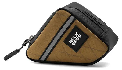 Image de Sacoche de cadre de vélo Rockbros Triangle 0.25L Marron