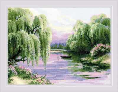 Produktbild von Riolis Kreuzstich Set "Ruhiger Morgen", Zählmuster, 40x30cm
