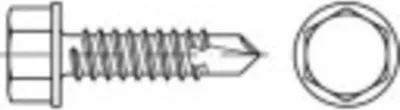 Produktbild von TOOLCRAFT 141343 Bohrschraube 4.2 mm 13 mm Außensechskant DIN 7504 Stahl galvanisch verzinkt 100 St.