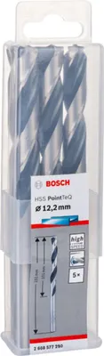 Obrázek produktu pro Bosch 2 608 577 290, Vrtačka, Spirálový vrták, Rotace po směru hodinových ručiček, 1,22 cm, 151 mm, Ocel, Litina