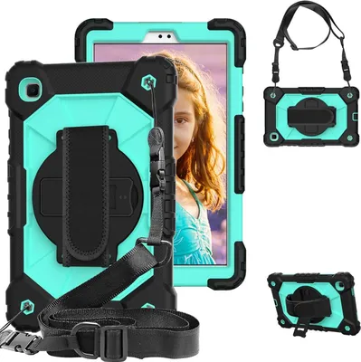 Image de Housse pour Samsung Galaxy Tab A 8" avec support et bandoulière Vert