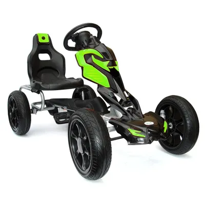 Produktbild von Großer Gokart mit Pedalen Schaumreifen - grün
